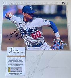 Mookie Betts Los Angeles Dodgers Autographed 8x12 Photo With COA 