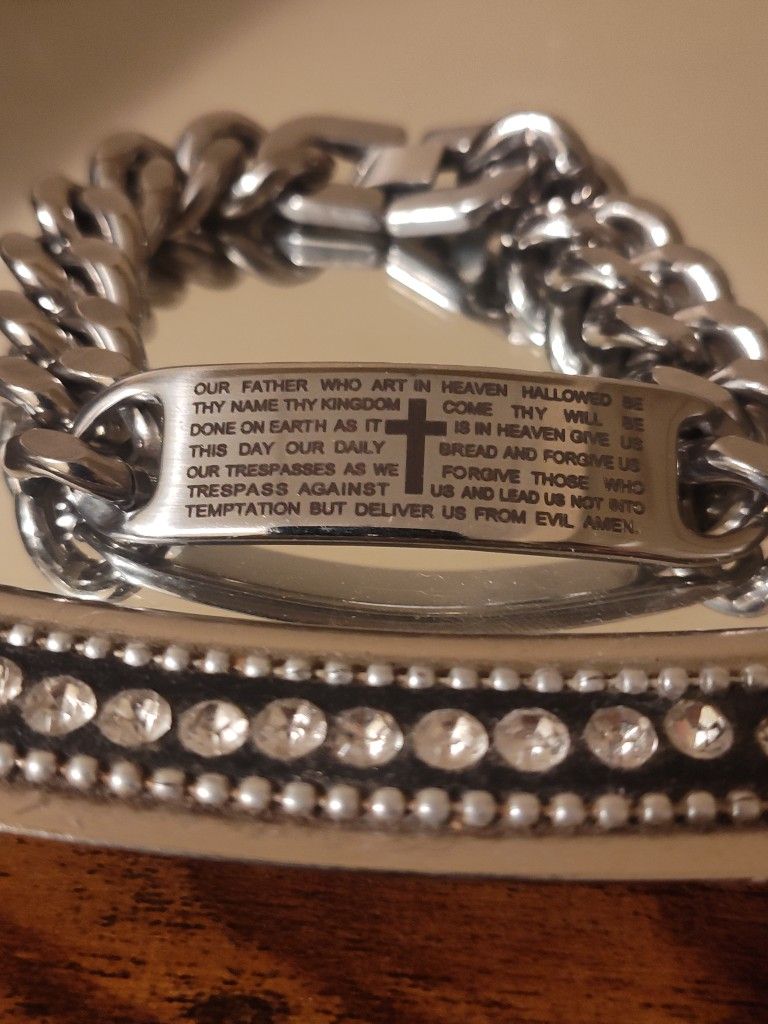 Men's Stainless Steel Bracelet The Lord's Prayer