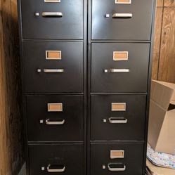 2 Tall Metal File Cabinets.  