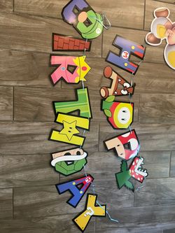 Super Mario Bros Party Decor $10