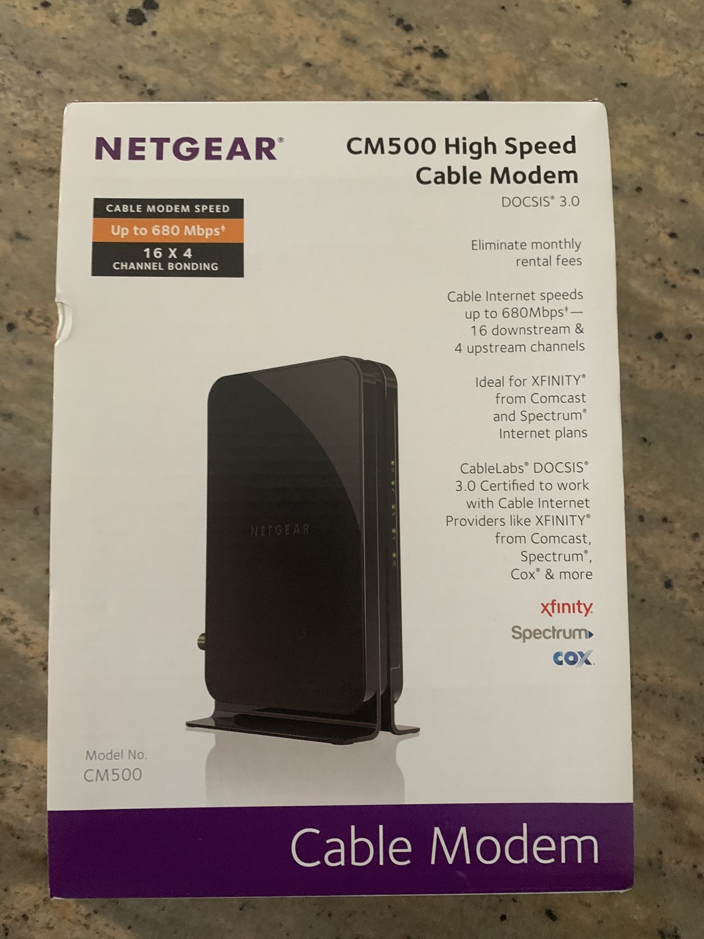 Netgear cable modem 3.0 high-speed CM 500-Works perfectly