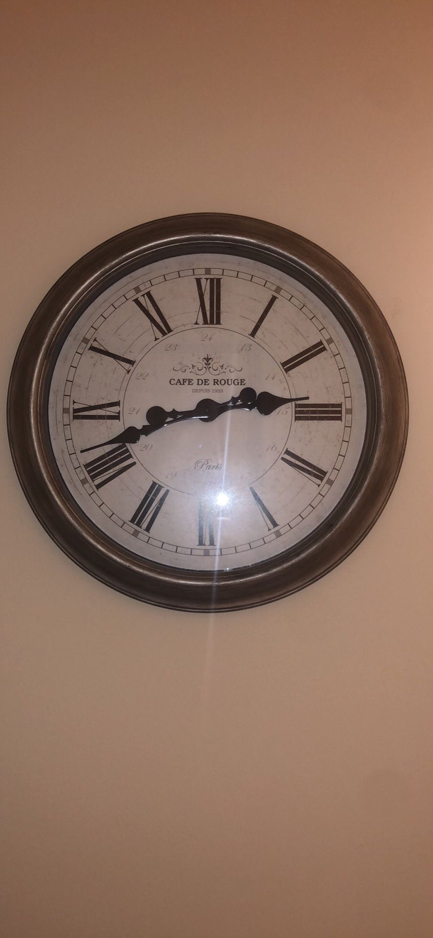 At Home Silver Clock