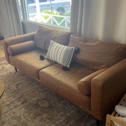Faux Leather Couch