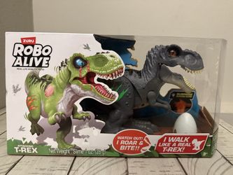 ZURU Robo Alive - Attacking T-Rex Battery-Powerec Toy GREY