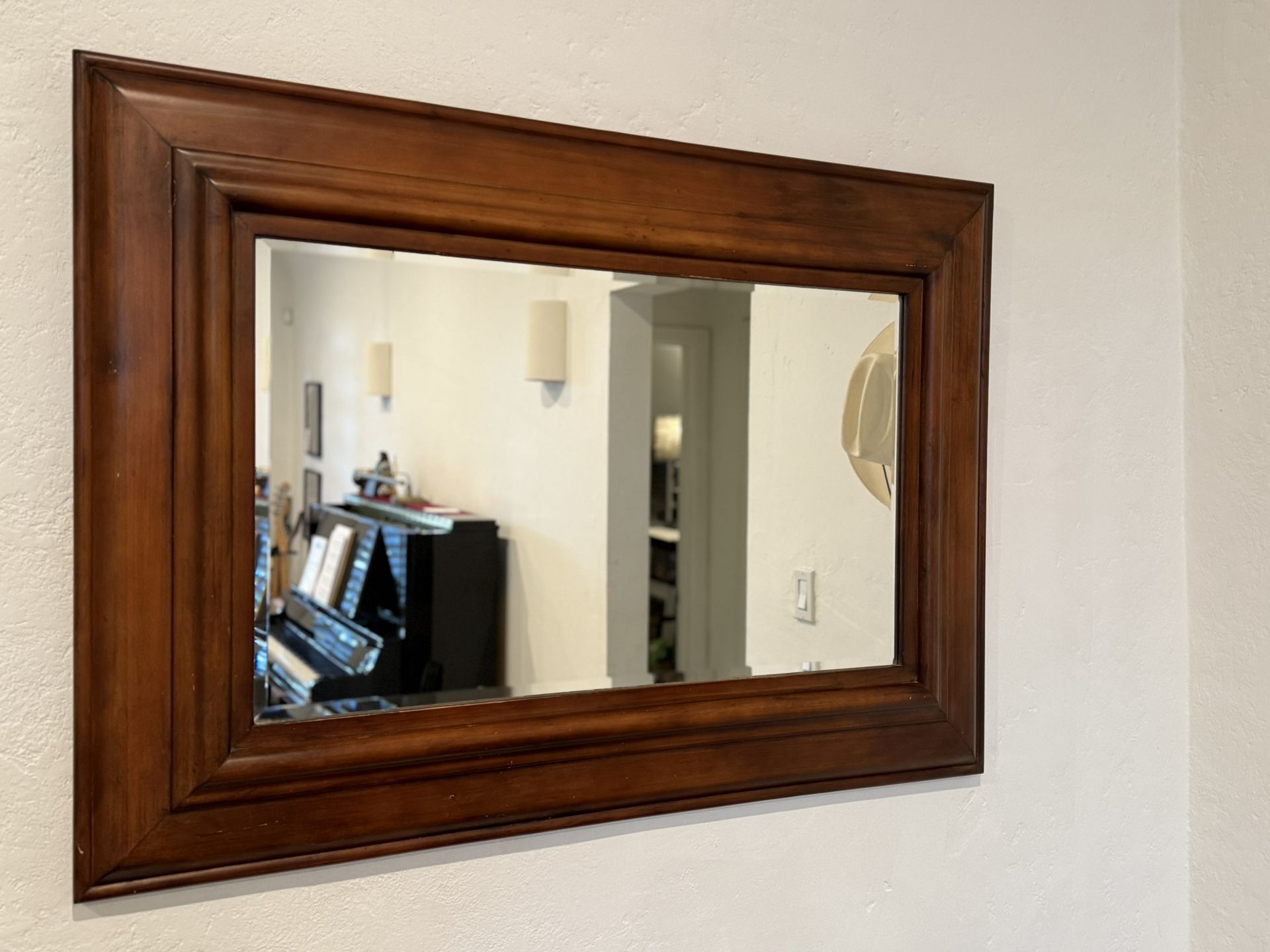 Beautiful Woodcrafted Hanging Mirror - Antique