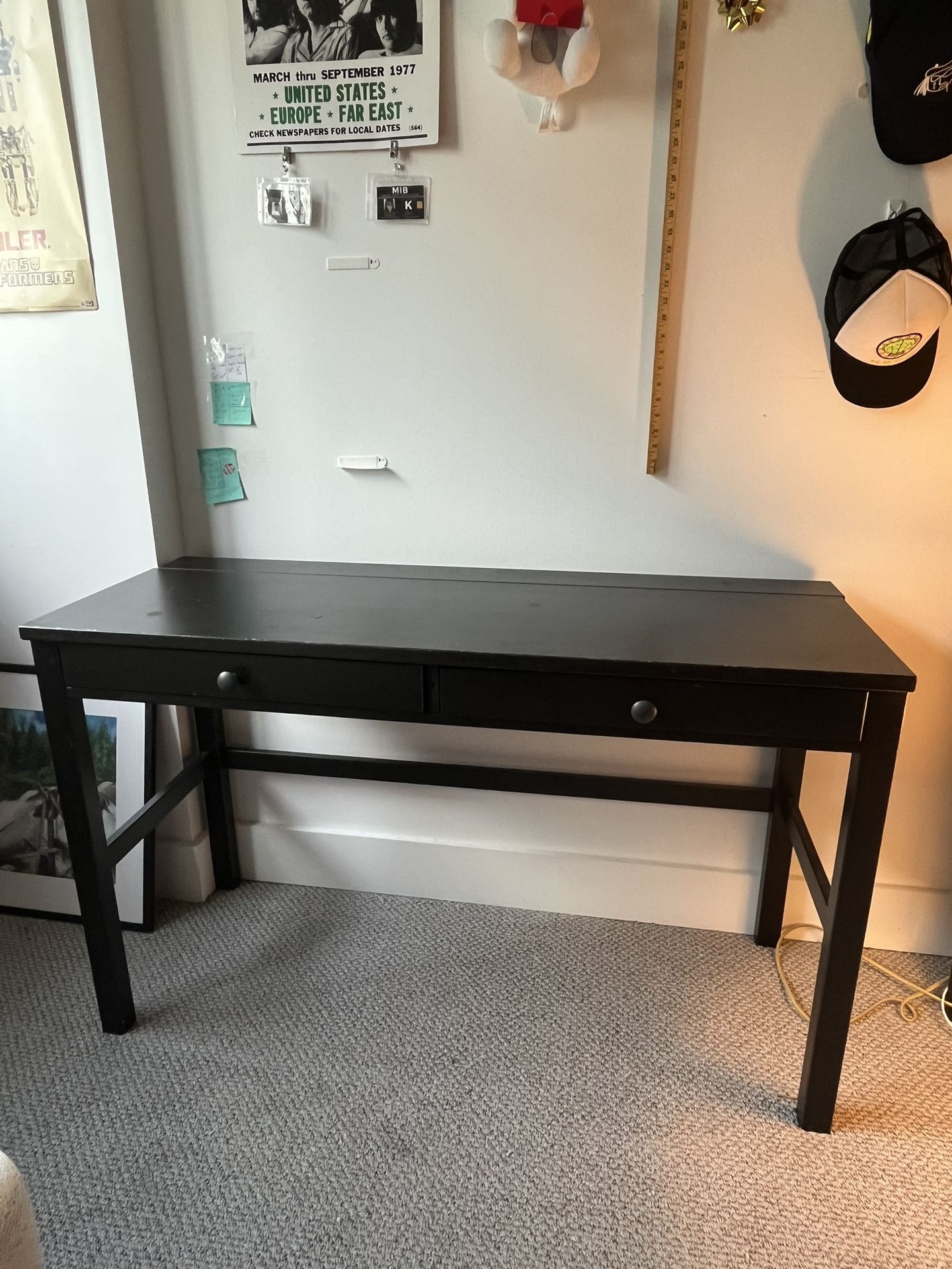 black ikea desk