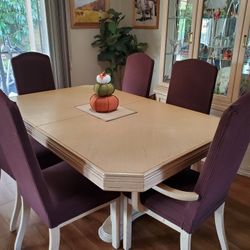 6 People Chair Dining Set