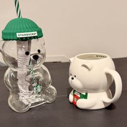 Starbucks 2025 Holiday Christmas Bearista Bear Mug Exclusive & Starbucks Bearista bear cup