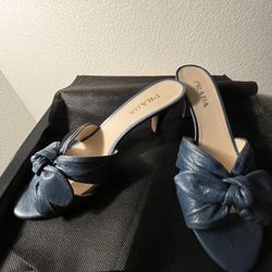 Prada Slides French Blue Napa Leather 37