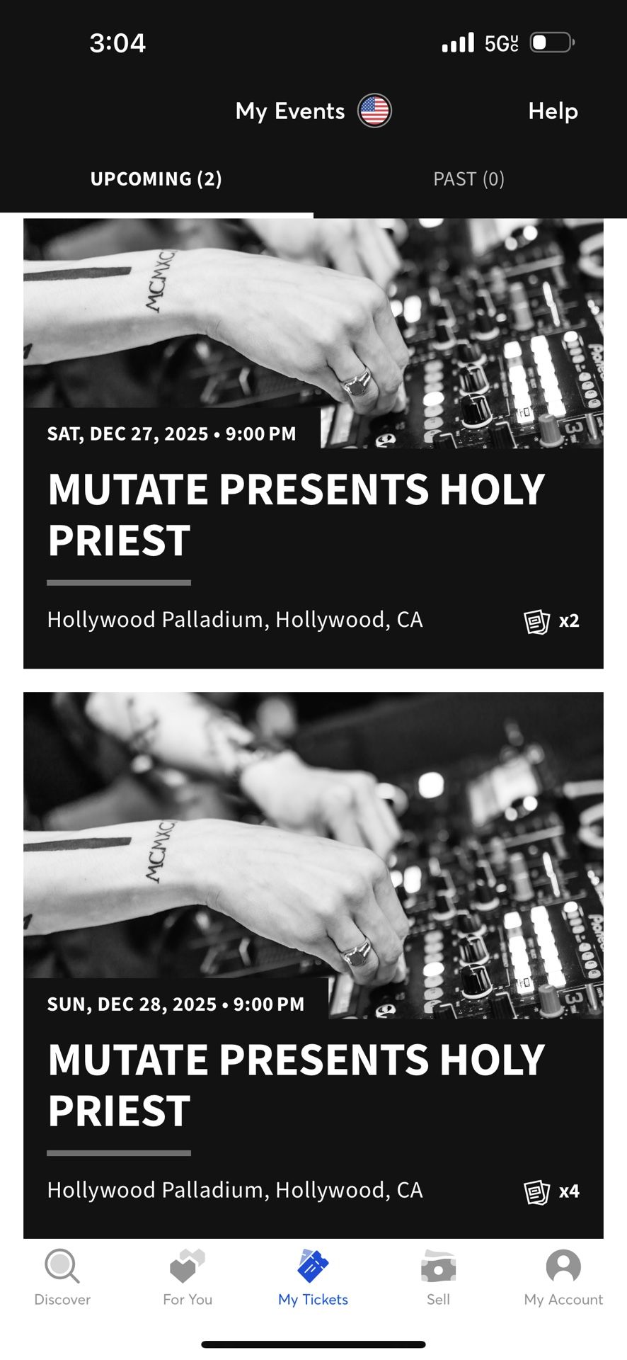 Holy Priest Tickets 2(Sunday)