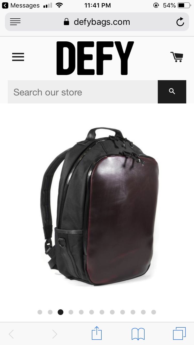 DEFY Backpack Bucktown Horween OxBlood Leather + Ballistic Nylon Hybrid