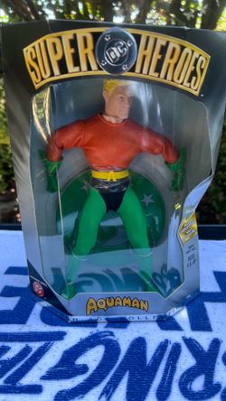 Vintage 1999 Hasbro DC Super Heroes Silver Age Aquaman Figure 9" (NIB)Description