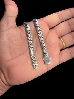 Handmade 925 Sterling Silver Bracelet | 8.3 Inch | 18.5g | Matte Finish