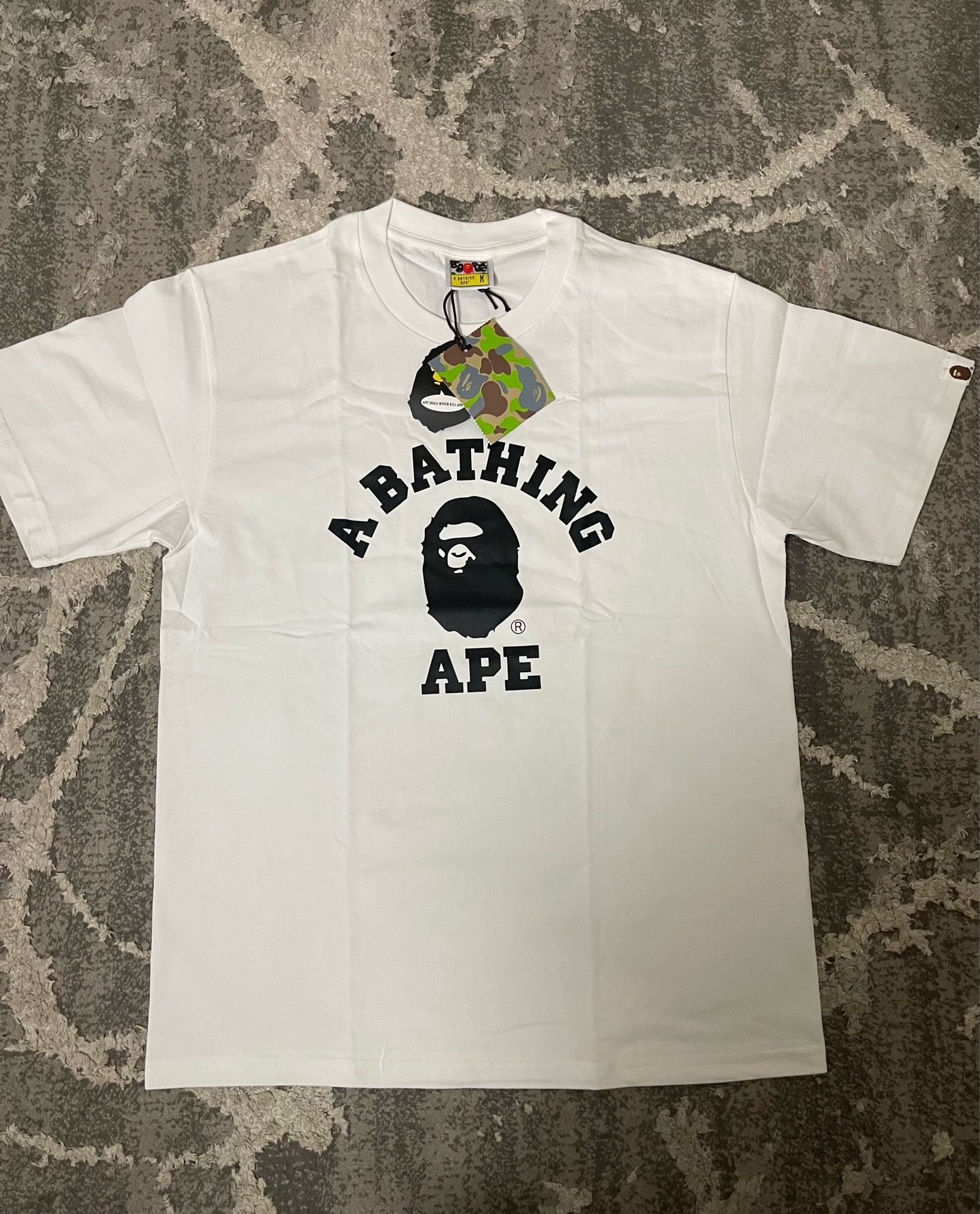 White bape tee