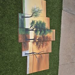 5 Piece Canvas Art Of The 4 Seasons Of The Year