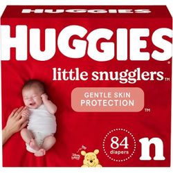 Huggies Baby Diapers Little Snugglers Gentle Skin Protection Newborn Size, 84 count