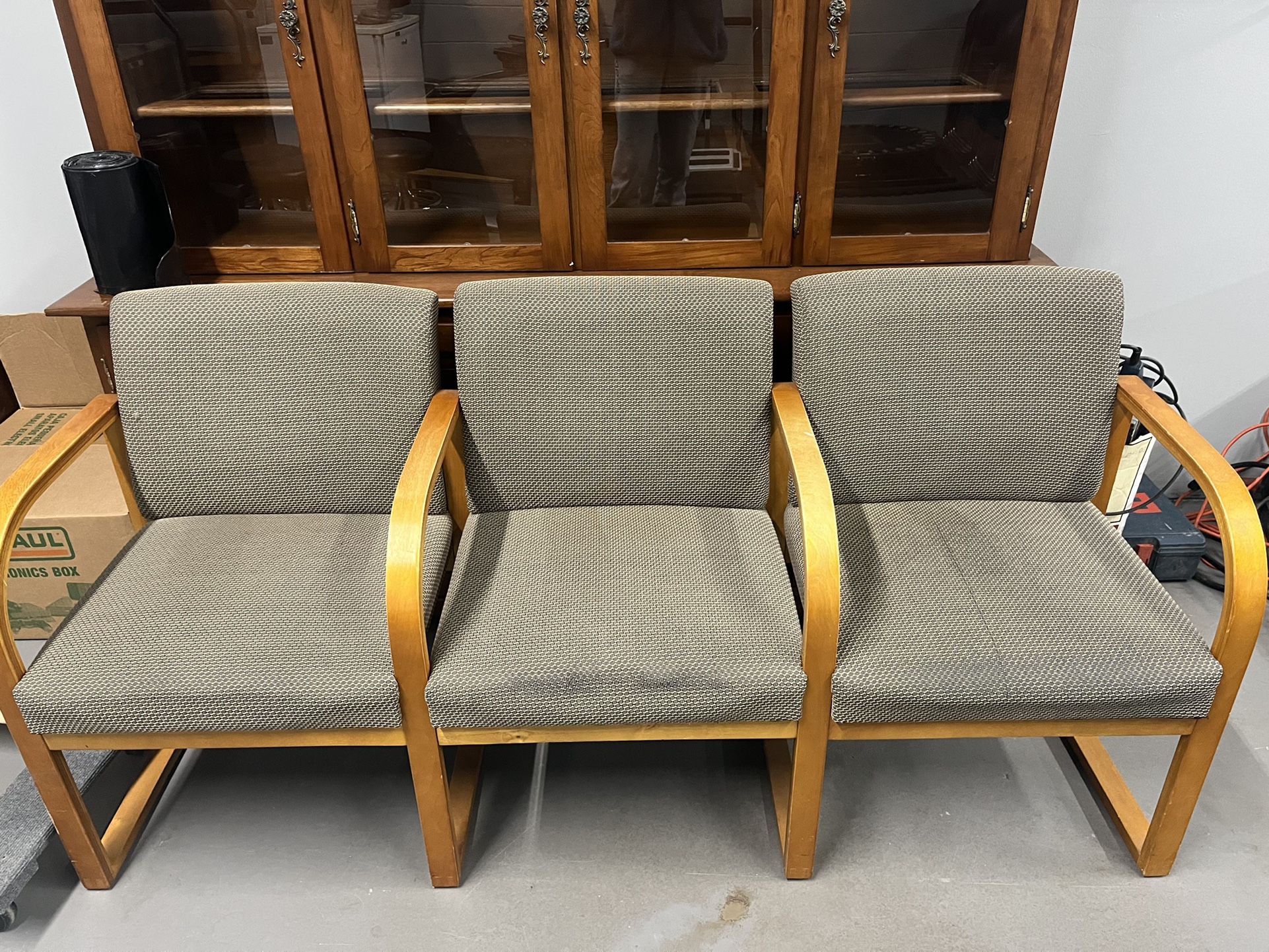 3 Office Waiting Room Chairs 