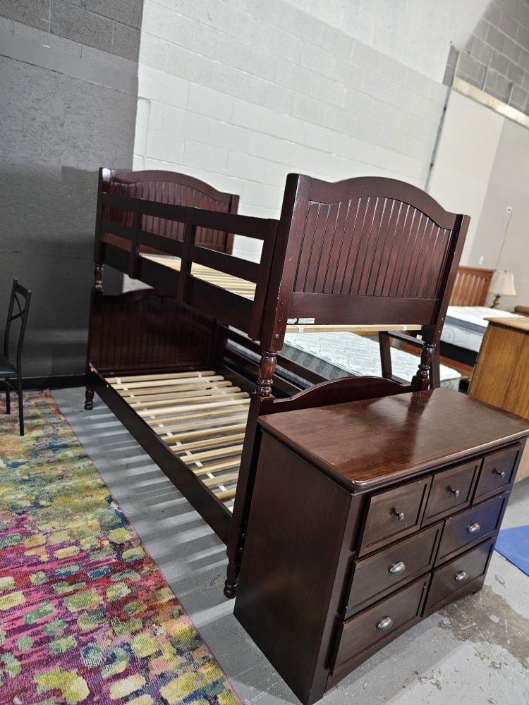 Twin Bunk Bed - Solid Wood