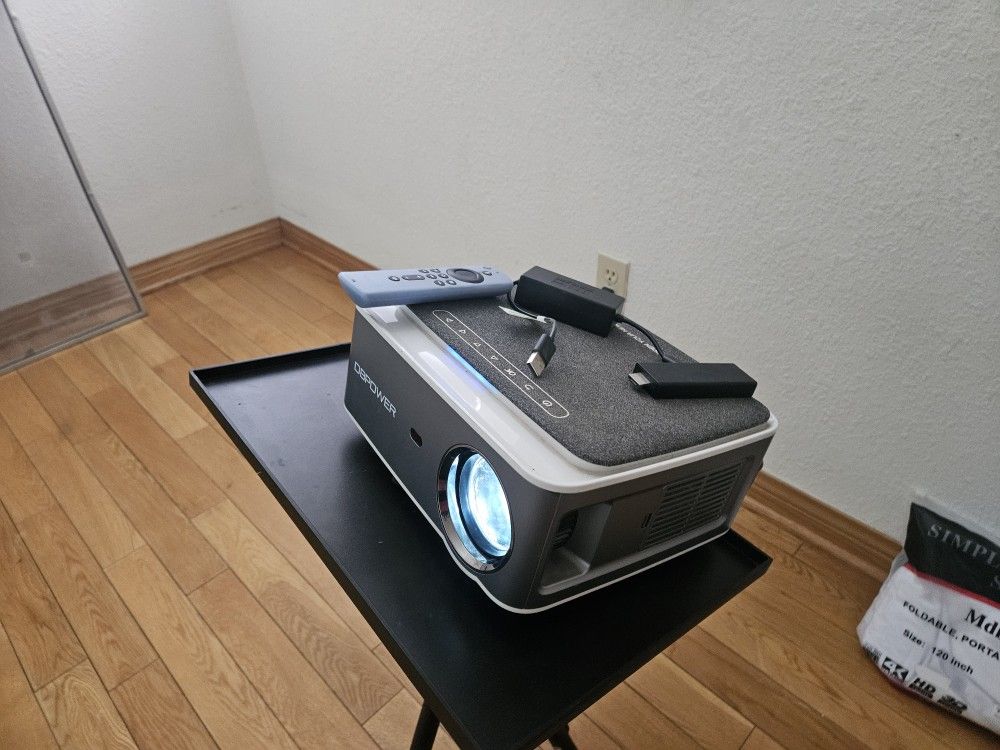 1080p Projector W/ Screen, Stand, And Firestick