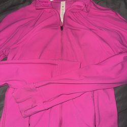 Lululemon Hot Pink Nulu Cropped Define Jacket