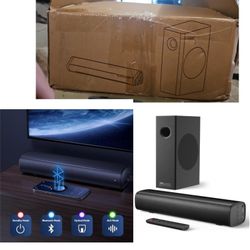 Soundbar with 4'' Subwoofers - 70W Rounded-Edge Subwoofer 