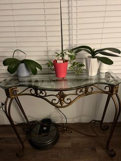 Glass couch table