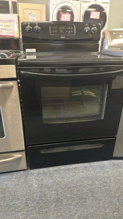 Black electric stove