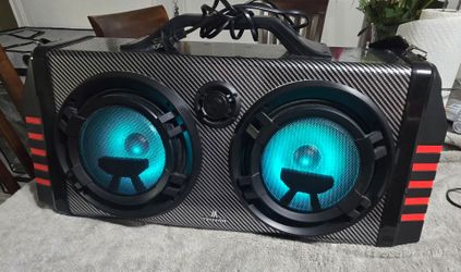 Max Power DJ Speaker Boombox -MPD573-COSMO Portable Sound System -Bluetooth Multi LED Light Speaker