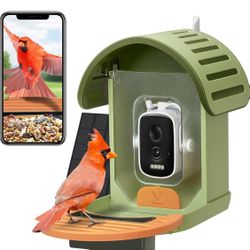 Open Box VINGUYS® Bird Feeder with Camera, 2.5K UHD Smart Bird Feeder Camera AI Identifies 11,000+ Bird's Species, Auto-Capture Bird's Video, IP66 Wat