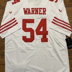 Warner 54 49ers White Away. Jersey 