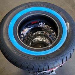 1 1/2" WHITE WALL TIRES 235 75 15 