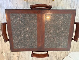 Bar-Height Table with Granite + 4 Stools