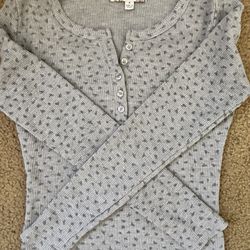 Floral Print Girls Long Sleeve, Size Small 