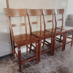 FREE DELIVERY! Set Of 4 Higher Top Wooden Chairs