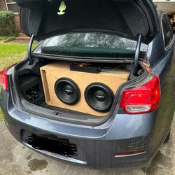 Two Skar 12” Custom Box 1200 Amp 