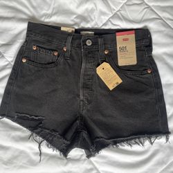 Black Levi’s 501 Shorts Size 26 