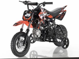 70cc kids Dirt bike with training wheels . Fully automatic . Apollo xtreme