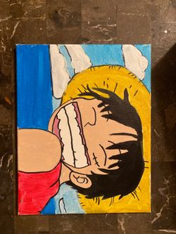 Canvas painting 14x16 one piece luffy