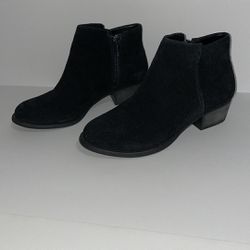 Jessica Simpson Delaine Black Suede Leather Ankle Boots Size 6 Booties