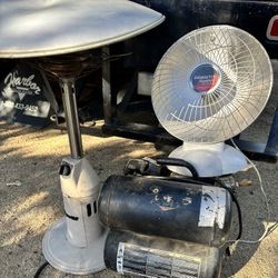 Air Compressor, Propane Heater, Electric Heater $10 For All Parts Or Repair Works All Need Something See Description 