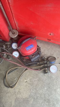 AC gages and vacuum pump.