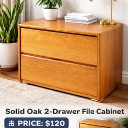 Solid Oak File Cabinet – Stylish + Functional 