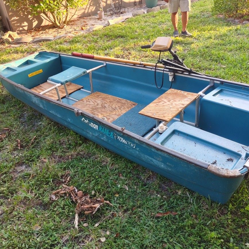 Small Coleman Boat With Trolling Motor