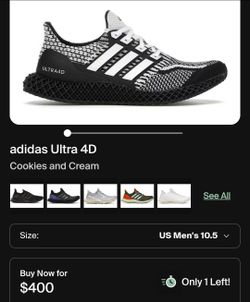 ADIDAS ULTRA 4D  COOKIES AND CREAM 
USED
SIZE 10