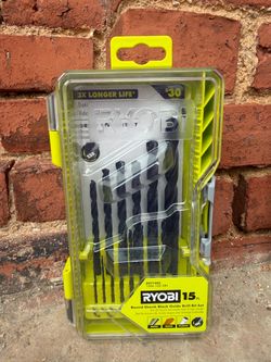 RYOBI 15 Piece Black Oxide Drill Bit Set โ Brand New