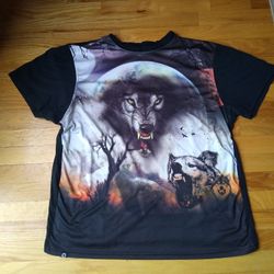 Wolf Graphic Print T-Shirt 