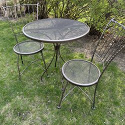 3 Piece Metal Bistro Set