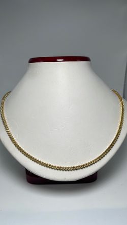 14k gold wheat link chain 26” necklace