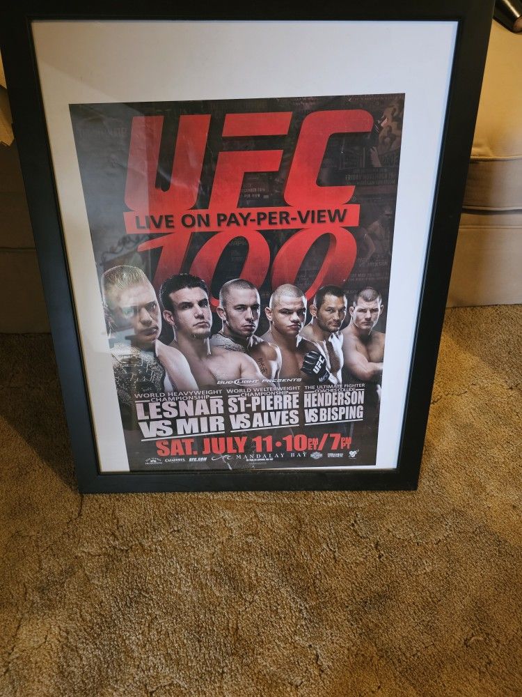 UFC 100 Framed Poster