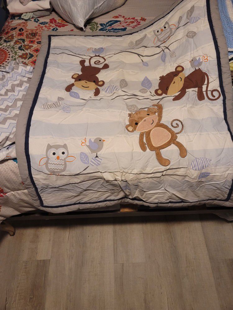 Crib Set And Blankets